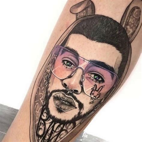 bad bunny tatoos|Bad Bunny (Rapper)s Tattoo & Its Meaning